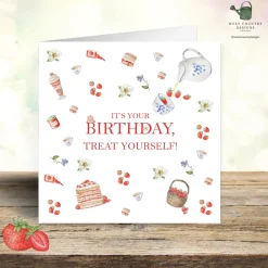 West Country Designs Greeting Cards-'Treat Yourself' Birthday Card