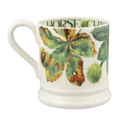 Emma Bridgewater Flowers & Garden-Tree & Leaves Horse Chestnut & Conker 1/2 Pint Mug