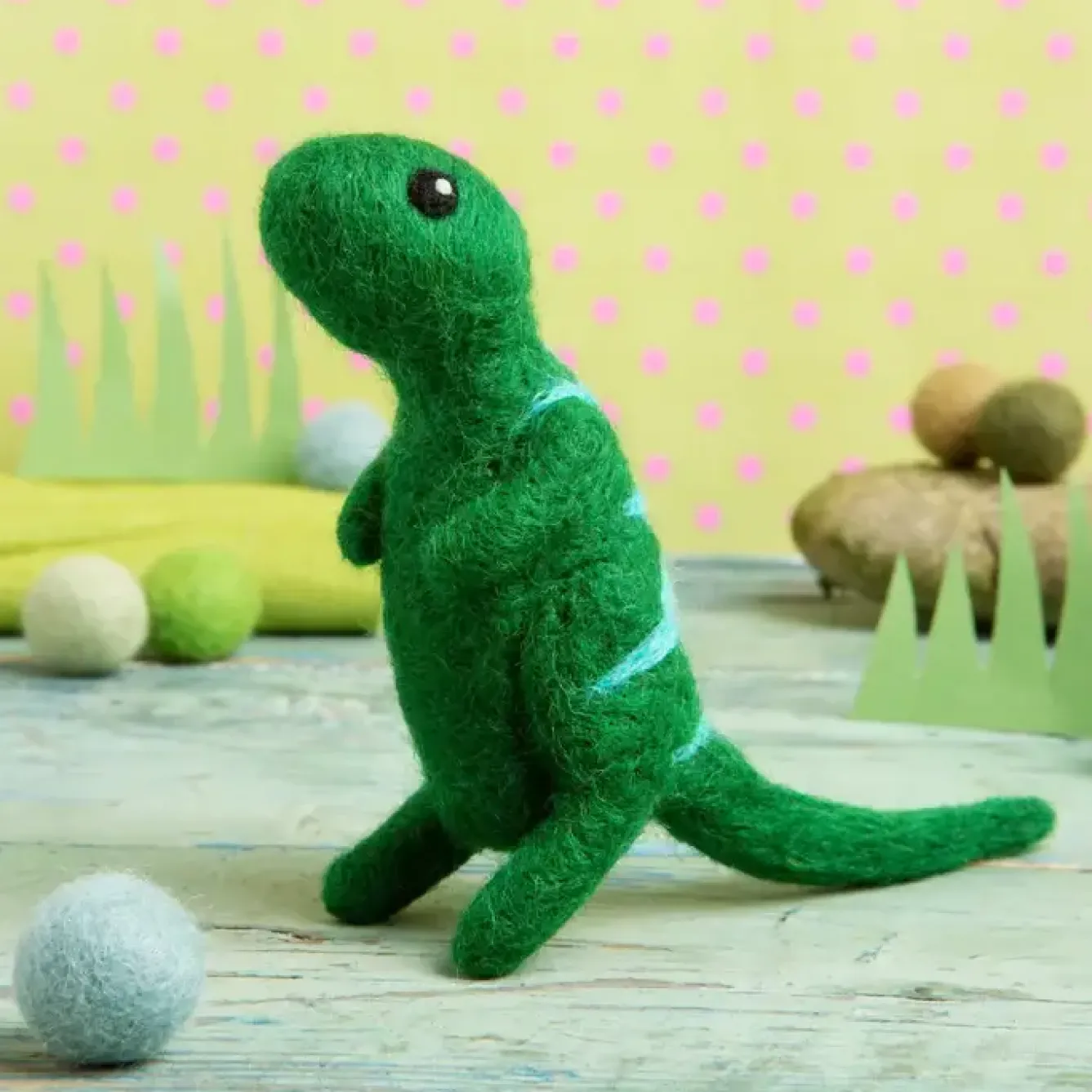 Hawthorn Handmade Crafts-T-Rex Mini Felting Kit
