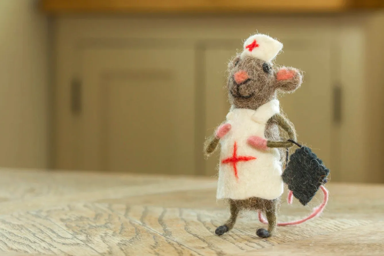 Sew Heart Felt Children-Trueth Nurse Felt Mouse