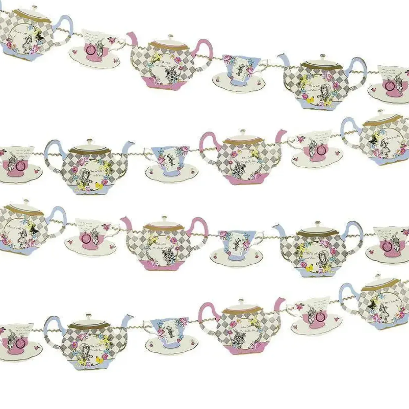 Talking Tables Seasonal Decor-Truly Alice Teapot Bunting