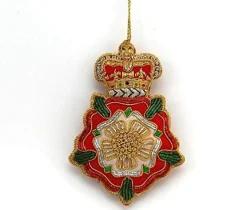 Tinker Tailor Christmas Decorations|Seasonal Decor-Tudor Rose with  Crown Decoration by London