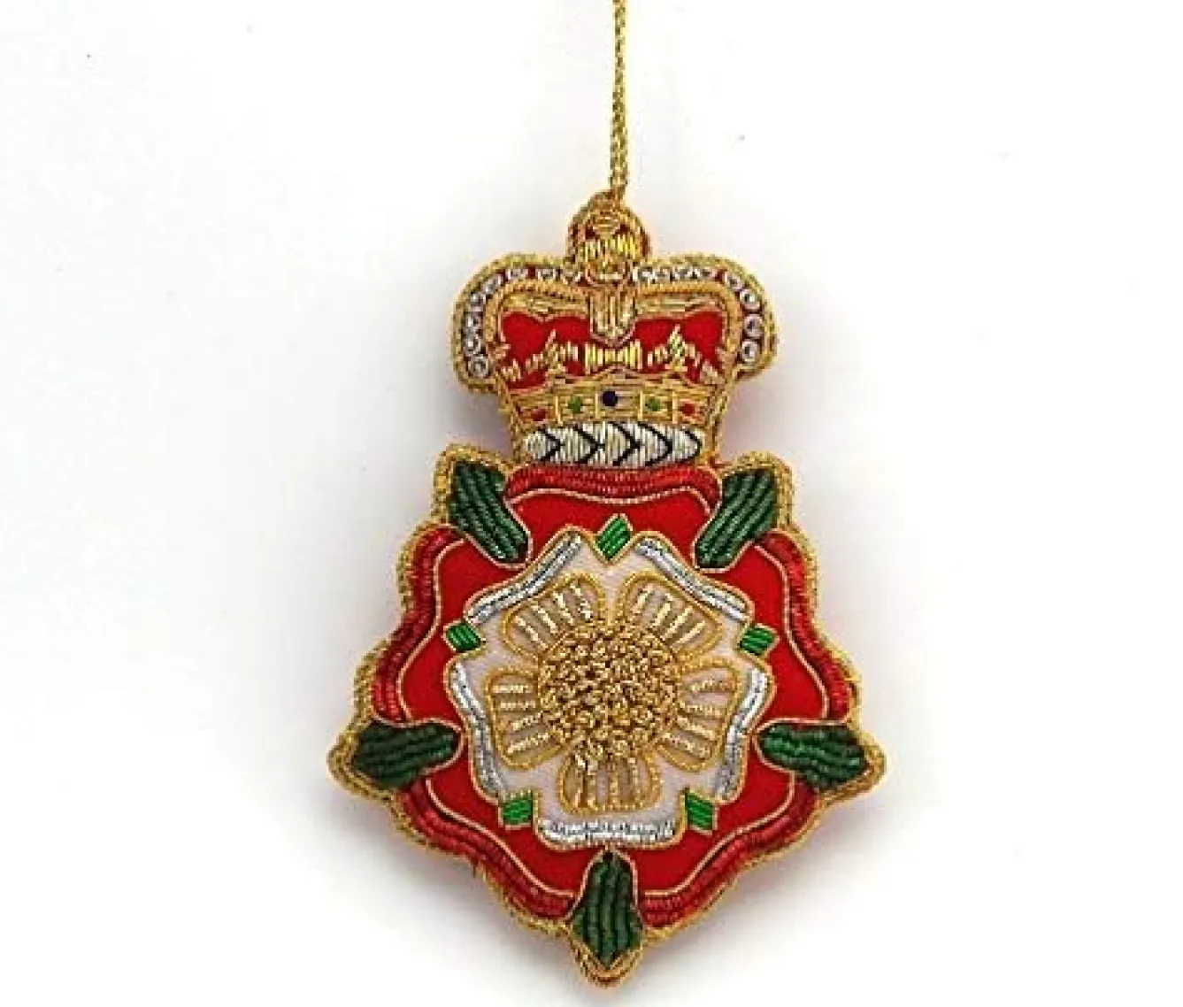 Tinker Tailor Christmas Decorations|Seasonal Decor-Tudor Rose with Crown Decoration by London