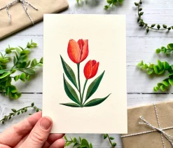 Becky Amelia Greeting Cards-Tulips Greeting Card