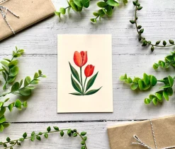 Becky Amelia Greeting Cards-Tulips Greeting Card