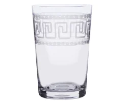 The Vintage List Glassware-Tumbler with Greek Key Design by