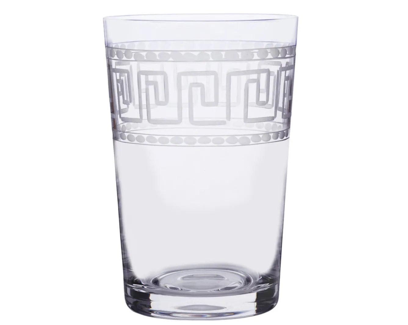 The Vintage List Glassware-Tumbler with Greek Key Design by