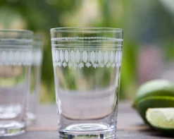 The Vintage List Glassware-Tumbler with Ovals Design by