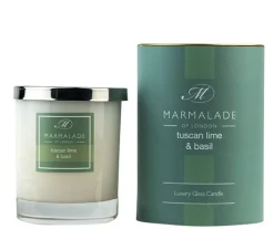 Marmalade of London Home Fragrance-Tuscan Lime & Basil Glass Candle