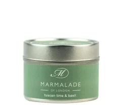 Marmalade of London Home Fragrance-Tuscan Lime & Basil Small Tin Candle