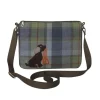 Earth Squared Bags Bags-Tweed Applique Brown Dog Messenger Bag