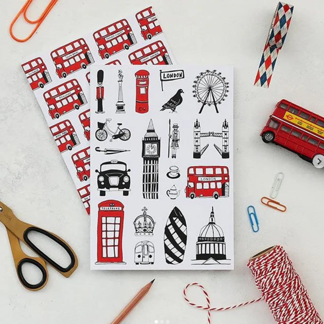 Victoria Eggs Stationery-Two London Notebooks