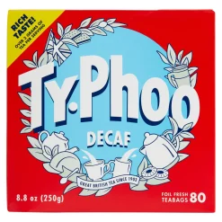 Tea & Biscuits Tea-Typhoo Decaffeinated Tea Teabags, 80 ct.