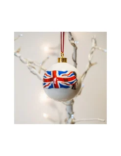 Alison Gardiner Christmas Decorations|Seasonal Decor-Union Jack Bauble Boxed