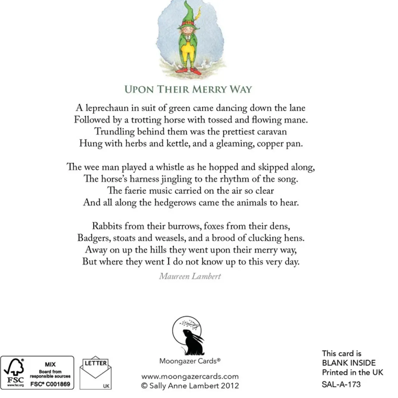 Moongazer Cards Greeting Cards-Upon Their Merry Way Greeting Card