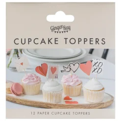 Ginger Ray Valentine's Day|Seasonal Decor-Valentines Cupcake Toppers