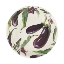Emma Bridgewater Bowls & Dishes-Vegetable Garden Aubergine & Flowers Medium Pasta Bowl