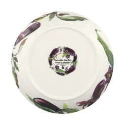 Emma Bridgewater Bowls & Dishes-Vegetable Garden Aubergine & Flowers Medium Pasta Bowl