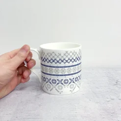 Alex Allday Tea|Blues-Victorian Tiles Fine Bone China Mug