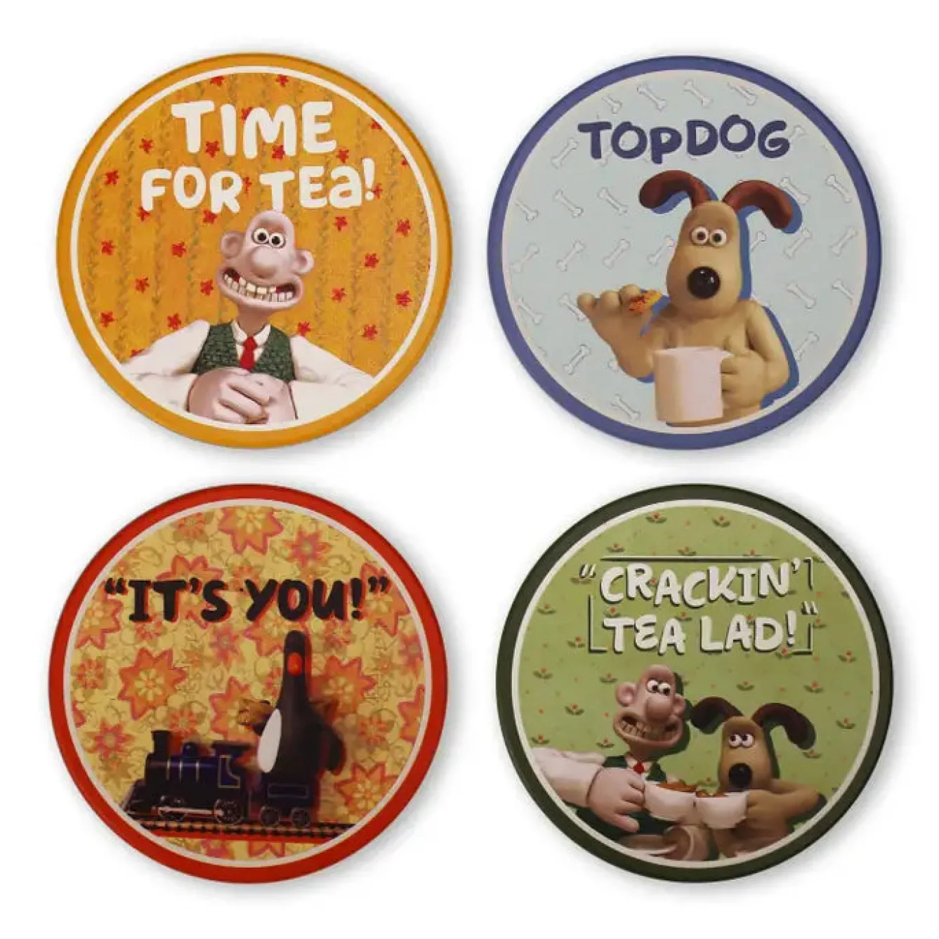 Half Moon Bay Coasters-Wallace and Gromit Ceramic Coasters