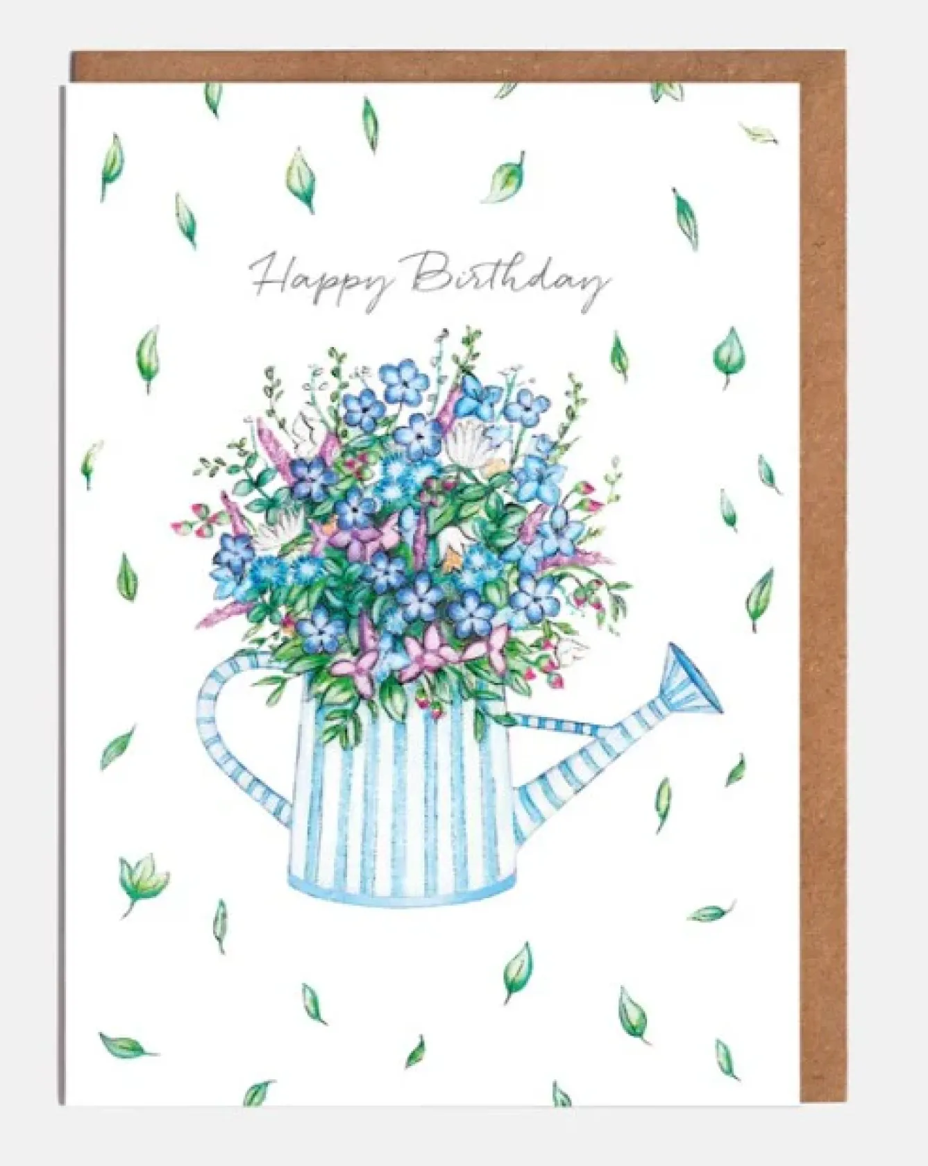 Lottie Murphy Gardening-Watering Can Floral Birthday Card