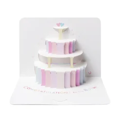 The Art File Greeting Cards-Wedding Cake Pop Out Greeting Card