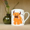 Mclaggan Smith Tea|Whimsical-Wee Highland Coo Bone China Mug