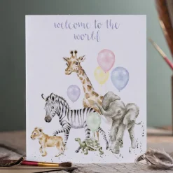 Wrendale Designs Greeting Cards-'Welcome to the World' Greetings Card
