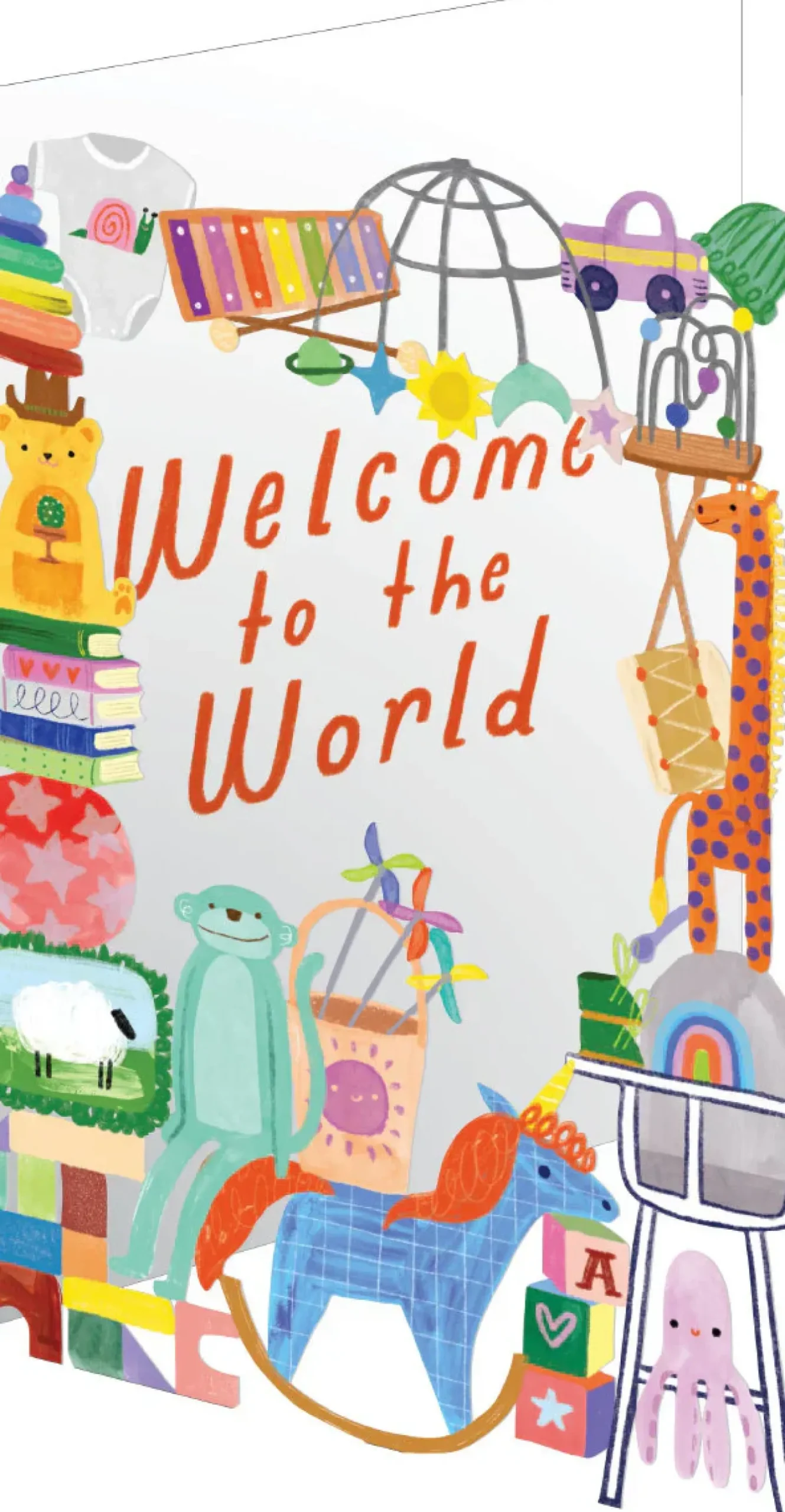 Roger La Borde Greeting Cards-Welcome to the World, Lasercut Greeting card