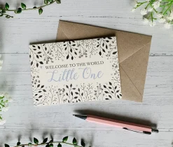 Becky Amelia Greeting Cards-Welcome To The World Little One Greetings Card