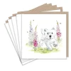 Paper Shed Design Greeting Cards-Westie and Foxgloves Set of 5  Notecards
