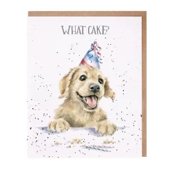 Wrendale Designs Greeting Cards-'What Cake?' Birthday Greetings Card