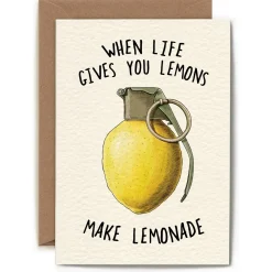 Bewilderbeest Greeting Cards-When Life Gives You Lemons Greetings Card