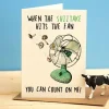 Bewilderbeest Greeting Cards-When The Shitake Hits The Fan Greetings Card