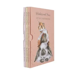 Wrendale Designs Stationery|Pets-Whiskers & Paws - Set of 3 Notebooks