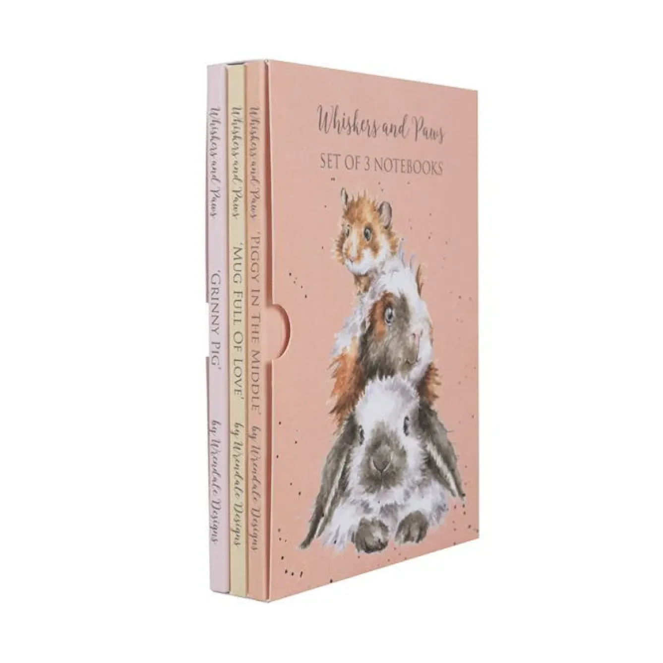Wrendale Designs Stationery|Pets-Whiskers & Paws - Set of 3 Notebooks