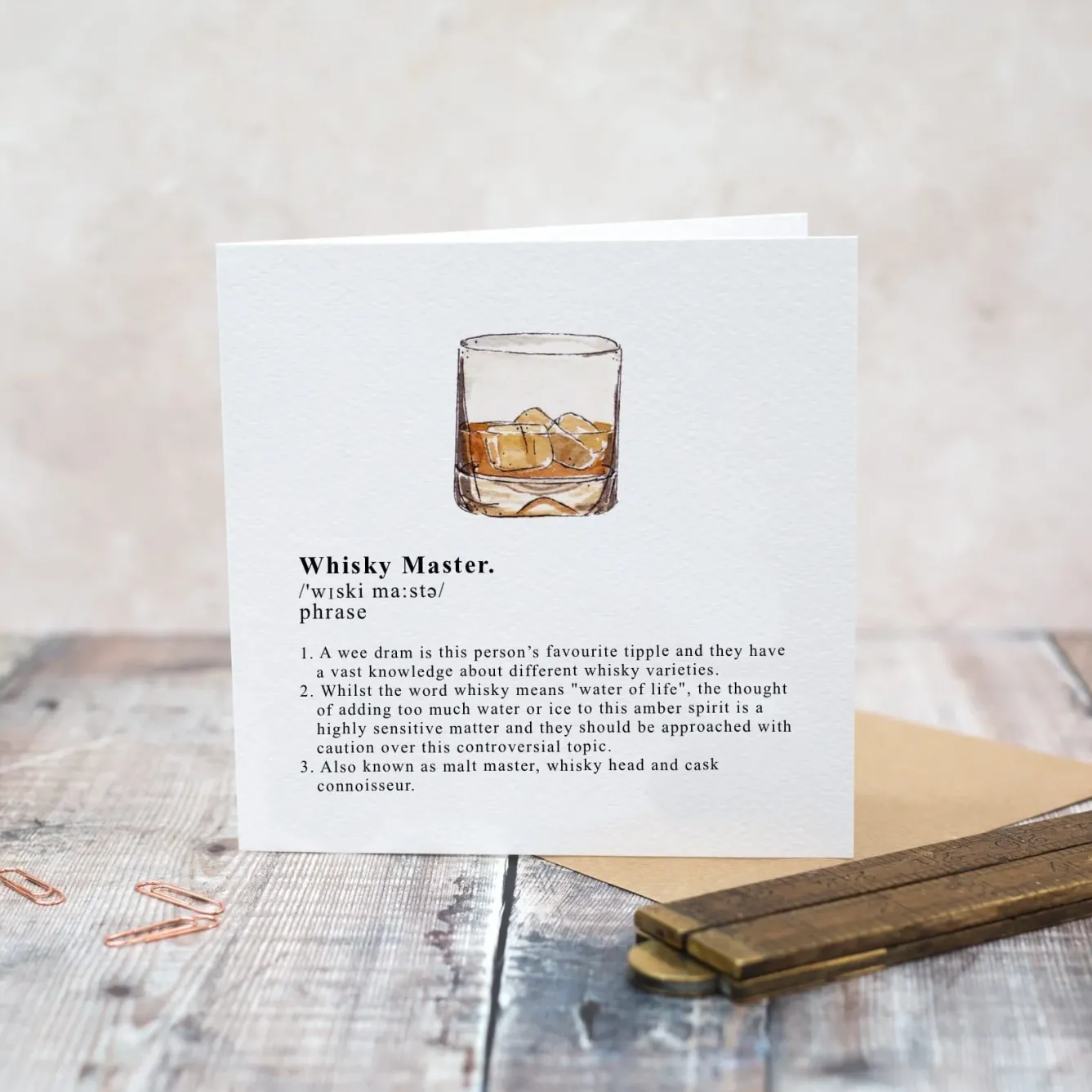 Toasted Crumpet Father's Day|Greeting Cards-Whiskey Master Greetings Card