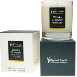 The Highland Soap Company Home Fragrance-Whisky & Honey Natural Soy Wax Candle