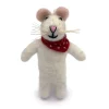 Amica Felt Children-White Mouse Pocket Pal