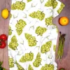 Corinne Alexander Tea|Tea Towels-White Wine Tea Towel by