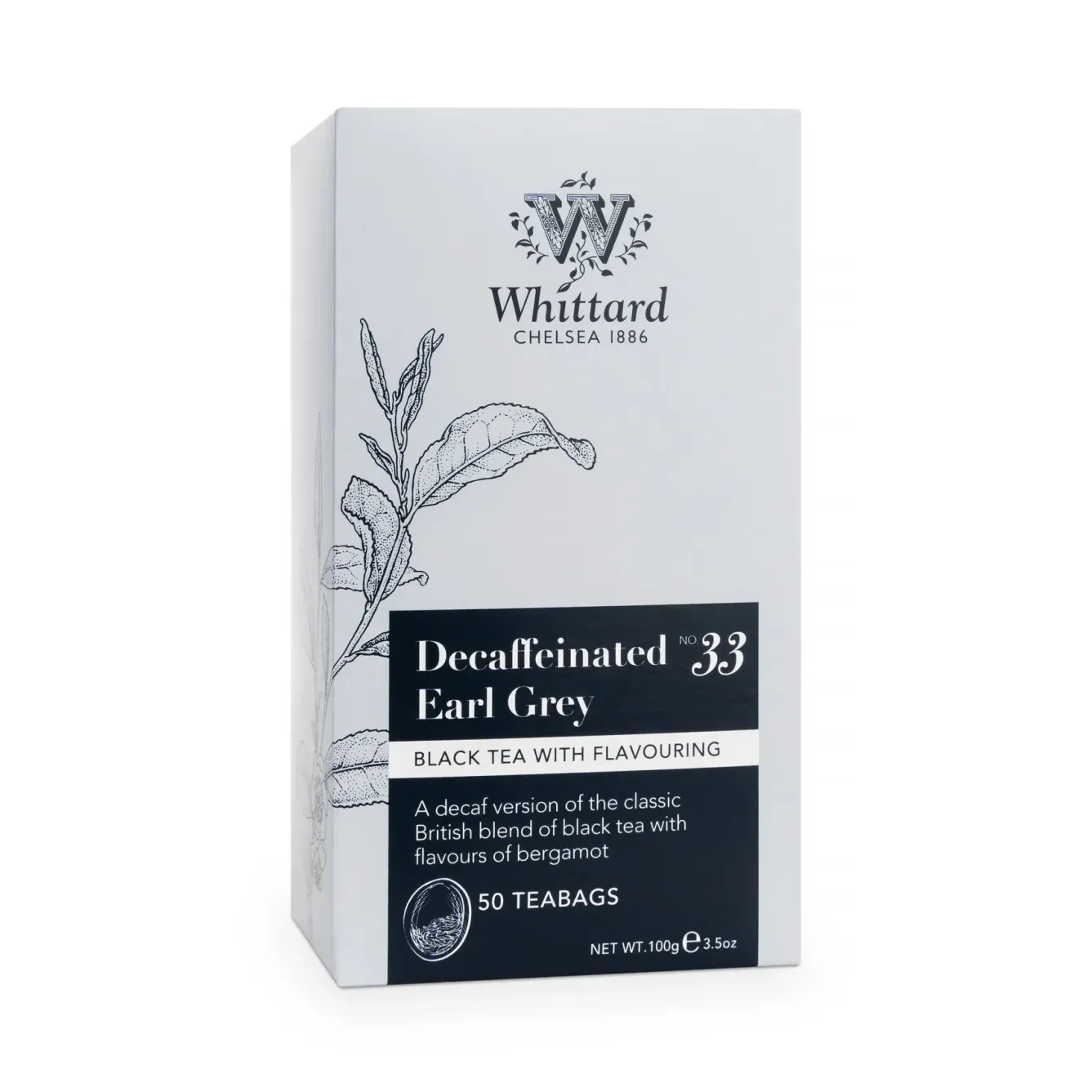Whittard of Chelsea Tea-Whittard Decaf Earl Grey 50 Traditional Teabags