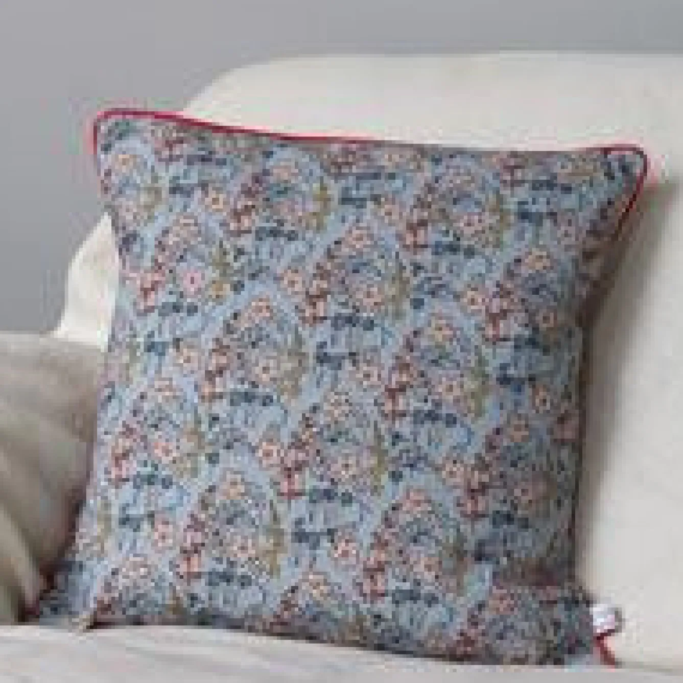 Poppy Treffry Pillows & Throws-Wild Flower Piped Cushion