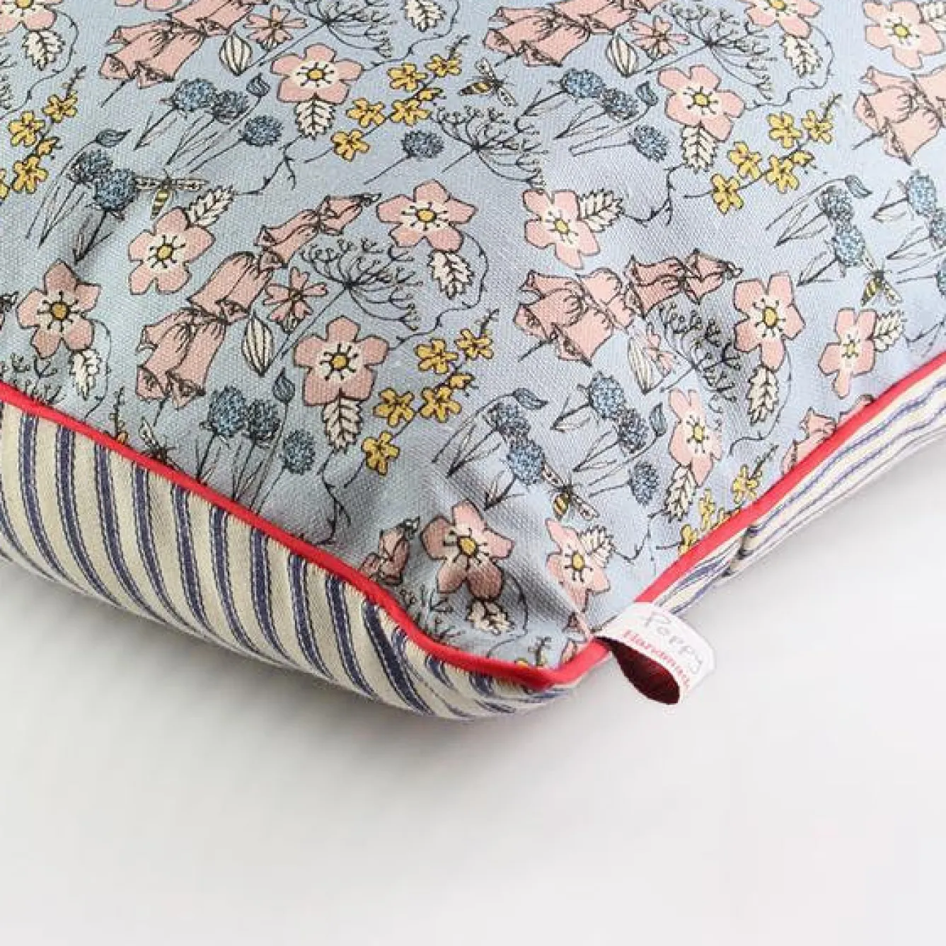Poppy Treffry Pillows & Throws-Wild Flower Piped Cushion