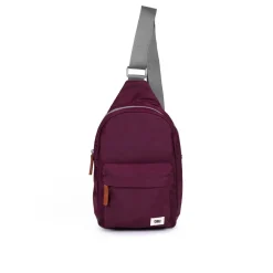 Ori London Bags-Willesdon B Plum Recycled Nylon Crossbody Bag- Large