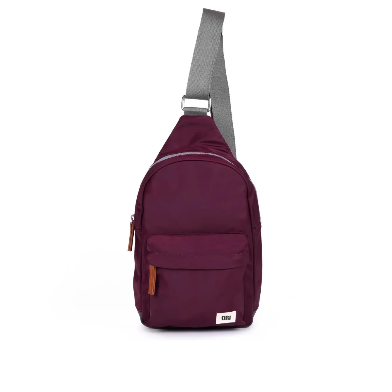 Ori London Bags-Willesdon B Plum Recycled Nylon Crossbody Bag- Large
