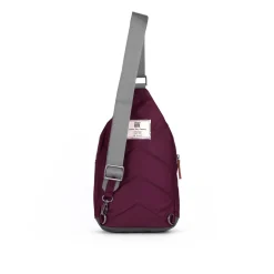 Ori London Bags-Willesdon B Plum Recycled Nylon Crossbody Bag- Large
