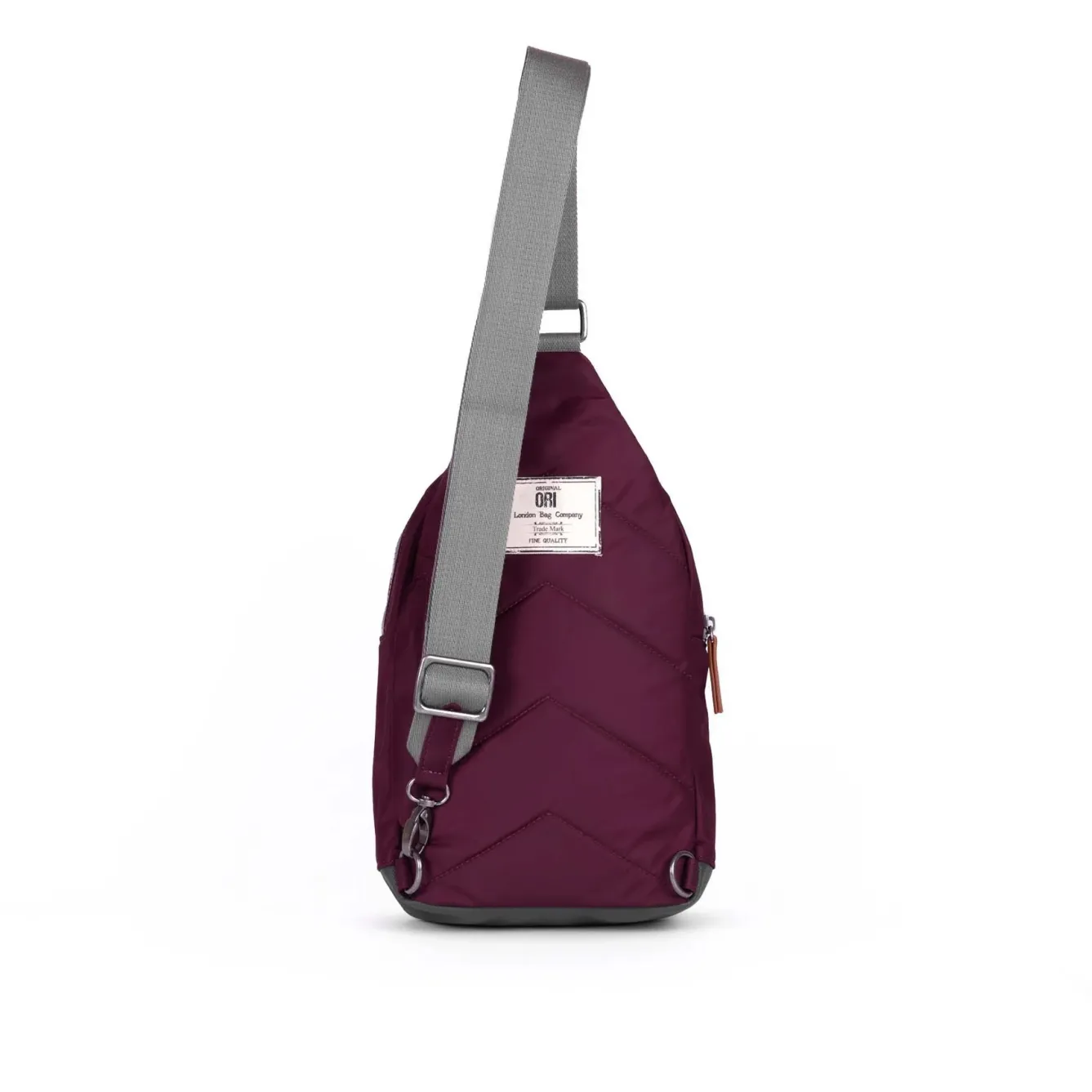 Ori London Bags-Willesdon B Plum Recycled Nylon Crossbody Bag- Large