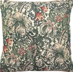 Signare Pillows & Throws-William Morris Golden Lily Pillow