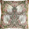 Signare Pillows & Throws-William Morris Pimpernel and Thyme Red Pillow
