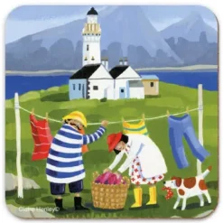 Emma Ball Tea|Coasters-Windy Washing Day Coaster